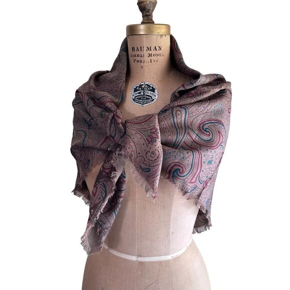 Vintage JH Collectibles Equestrian Horse Hunting theme rayon wool blend scarf - Picture 4 of 9